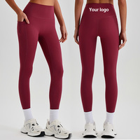 Legging Sculptant Push-Up pour Femmes avec Poche, Legging de Sport Sculptant les Fesses, Legging de Gym Sans Couture Taille Haute pour Femmes