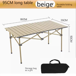 طاولة قابلة للطي مع حقيبة حمل وأرجل قابلة للتعديل مستقلًا وسطح قابل للطي من الفولاذ الكربوني للطهي في الهواء الطلق والتخييم وصيد الأسماك - Product Image 2