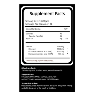 Integratori Sanitari <span class=keywords><strong>Omega</strong></span> <span class=keywords><strong>3</strong></span> Acidi Grassi in Capsule Softgel per Uomini e Donne Integratore di Olio di Pesce EPA DHA - Product Image 5