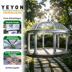 Pérgola Modular Resistente a Huracanes Yeyon 2026 OEM, <span class=keywords><strong>Estilo</strong></span> Francés, con Cúpula Abierta, para Exteriores Residenciales, Invernadero <span class=keywords><strong>de</strong></span> Vidrio - Product Image 1
