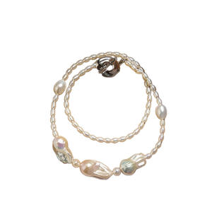 Collier en perles de poisson baroque naturelles, luxe léger, chaîne de clavicule pour jeunes adultes, pour les pulls d'automne, conçu pour le confort - Product Image 5