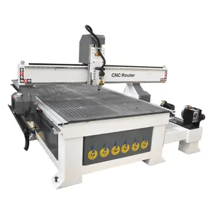 1530 CNC Router máy khắc gỗ với trục quay như là tùy chọn cho thiết kế cửa gỗ