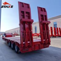 Semi-remorque surbaissée hydraulique 3 axes 60T en acier 12R22.5 – Nouvelles remorques de camion