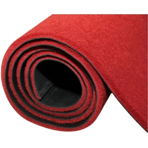 Tappeto Rosso con Base in Gomma Nera per Uso Esterno, Tappetino Antiscivolo, Rotolo di Moquette - Product Image 5