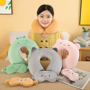 Ensemble de coussin de voyage pour enfants <span class=keywords><strong>en</strong></span> mousse à mémoire de forme et masque de sommeil avec motif d'animaux mignons <span class=keywords><strong>2</strong></span> <span class=keywords><strong>en</strong></span> <span class=keywords><strong>1</strong></span> - Product Image 5