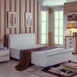 Hot <strong>Sale</strong> Modern Home Furniture Hotel <strong>Bed</strong> Luxury Big <strong>Sleigh</strong> Faux Leather King <strong>Bed</strong> - Product Image 4