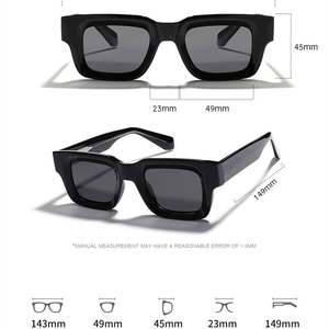 Lunettes de soleil polarisées carrées TR90 UV400, monture large, style rétro, pour hommes et femmes, avec logo personnalisé, collection 2025 - Product Image 5