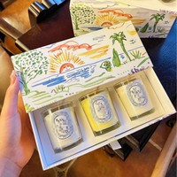 Coffret de bougies parfumées de luxe personnalisé avec poignée en relief et parfum personnalisé pour l'expédition par courrier
