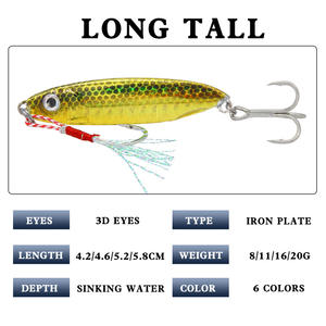 Leurre Vibra Blue Knife 6 couleurs, double hameçon, longue portée, pour pêche en eau profonde, leurre pour pêche au bar, équipement de pêche - Product Image 5