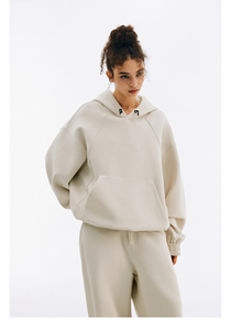 ชุดฮู้ดดี้ครอปโอเวอร์ไซส์ผ้าเฟรนช์เทอร์รี่เนื้อหนัก 500 กรัม ผ้าฝ้าย 100% สไตล์สตรีทแวร์ สำหรับผู้ชาย - Product Image 6