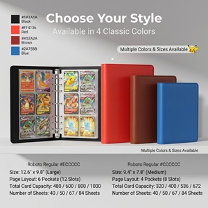 Classeurs Pokémon de haute qualité, classeurs de cartes DIY en plastique imperméables et écologiques à 6 pochettes pour cartes de collection TCG et cartes sportives - Product Image 1