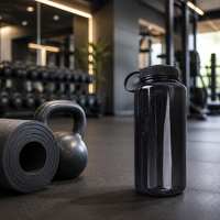 Bouteille d'eau en plastique réutilisable de 1 L (32 oz) sans BPA, avec bouchon à large ouverture, idéale pour le sport et les activités de plein air
