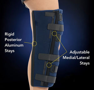 Mayorista OEM Férula de Protección Profesional <span class=keywords><strong>para</strong></span> Rodilla y Pierna, Ajustable con Cierre de Velcro, <span class=keywords><strong>para</strong></span> Fracturas - Product Image 3