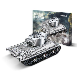 Piececool M4 Sherman Char moyen DIY Véhicule Modèle de <span class=keywords><strong>voiture</strong></span> Blocs de construction Ensembles de puzzles en métal <span class=keywords><strong>3D</strong></span> pour adultes Jouet éducatif - Product Image 2