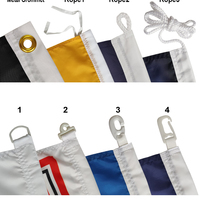 Drapeaux personnalisés à double face en toile avec œillets en laiton, imprimés numériquement en polyester, pour tous les pays, utilisation promotionnelle en extérieur
