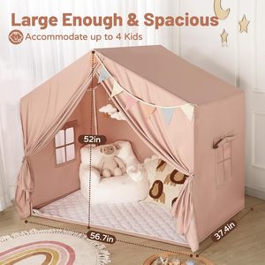 Grande tente de jeu château de princesse pour enfants, tente de jeu d'intérieur, maison de jeu pour enfants, château de princesse, tente pour garçons, cadeaux - Product Image 5