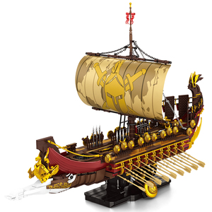 Ensemble <span class=keywords><strong>de</strong></span> blocs <span class=keywords><strong>de</strong></span> construction Reobrix 66104 Navire <span class=keywords><strong>de</strong></span> <span class=keywords><strong>guerre</strong></span> Spartan, 3043 pièces, modèle <span class=keywords><strong>de</strong></span> trireme grec antique, 78 cm, grand navire historique, jouet - Product Image 2