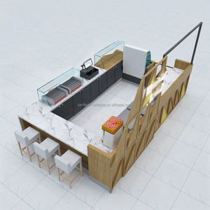 พื้นผิวน้ำผลไม้ตู้ขายปลีกออกแบบพิเศษน้ำผลไม้บาร์ร้านชาฟอง - Product Image 2