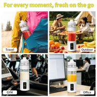 Nouveau design 2026 – Mixeur portable à écran LED, rechargeable par USB, 600 ml, mini mixeur-presse-agrumes pour jus de fruits et légumes, smoothies