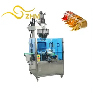 Mesin pengemasan multi-fungsi mesin pengisi bubuk otomatis beratnya bubuk Protein/tepung/bubuk wijen mesin pengisi