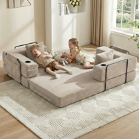 USA Lager Kostenloser Versand Multifunktionales Modernes Wohnzimmer-Sofa Komprimiertes Modulares Ecksofa
