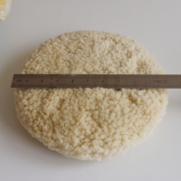 Tampon de polissage en laine double face robuste de 7 pouces pour polisseuse de voiture - Disque de ponçage haute vitesse (Blanc)