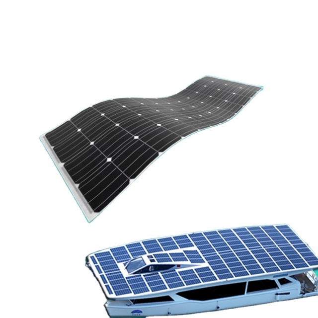 Factory Direct 50W Ultra Light Thin Flexible Solar Panel Aesthetics Making Solar Panel for Train caravan and Yacht Application