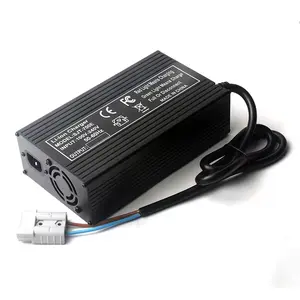 Smart Charge Auto Stop 50.4V 4A 5A Lithium Battery Charger With Oled Digital Display For 12S 44.4V 48V Lithium Battery Charger