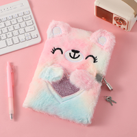 Carnet Mignon Animaux en Peluche 2026 pour Filles – Journal Intime à Couverture Douce avec Poche Cœur pour Enfants – Cadeaux Scolaires
