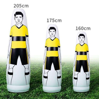 Mannequin de football gonflable en PVC pour entraînement, mur de tir au but pliable et portable, 160, 175, 205 cm, pour l'école et l'entraînement en extérieur