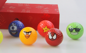 Vente en gros de balles de golf en caoutchouc à l'effigie de dessins animés en colère, 2 pièces, haute durabilité, en stock - Product Image 5