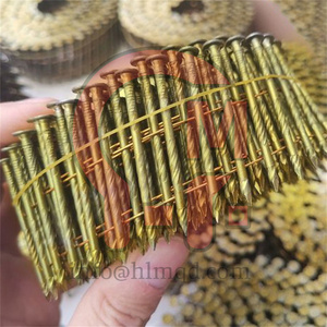 Chiodi per Tetti in Bobina Zincati HLM, Chiodi in Acciaio Inox 2.3x45mm, Rivestimento Giallo, Viti in Filo Saldato per Rivestimenti - Product Image 2