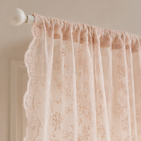 Rideaux Transparents en Dentelle Florale Minimalistes Filtrant la Lumière pour Salon et Chambre à Coucher