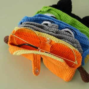 Handmade Cartoon Eyeglasses Case Crochet Spectacle Pouch <b>Cute</b> Glasses Holder for <b>Sunglasses</b> Travel Gift - Product Image 2