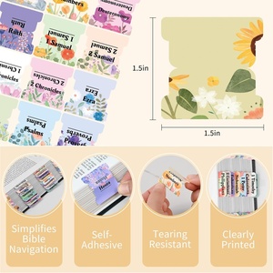 แท็บคั่นพระคัมภีร์, แท็บคั่นพระคัมภีร์แบบเคลือบลามิเนต, อุปกรณ์จดบันทึกพระคัมภีร์, แท็บคั่นพระคัมภีร์สำหรับผู้หญิงและผู้ชายที่ศึกษาพระคัมภีร์ - Product Image 4