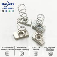 Mur Baut Pegas MALAXY M6-M12 Baja Karbon Kelas 8 Berlapis Seng DIN ANSI Pabrik OEM Industri untuk Penyangga Pipa