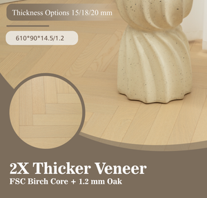 <span class=keywords><strong>Parquet</strong></span> Moderne <span class=keywords><strong>en</strong></span> Chevrons à Base <span class=keywords><strong>de</strong></span> Bouleau Massif, Placage Chêne 1,2 mm, Système Clic, Écologique, Installation Facile, Chambre, <span class=keywords><strong>Salle</strong></span> <span class=keywords><strong>de</strong></span> <span class=keywords><strong>Bain</strong></span>, Salon - Product Image 2