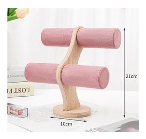 Organizzatore di gioielli Multi-size Tower Rack di velluto in legno per gioielli Schmuck porta espositore per bracciale collana braccialetto orologio - Product Image 5
