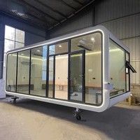 Maison capsule modulaire préfabriquée en aluminium moderne de luxe