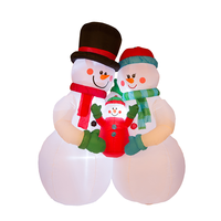 Décoration de jardin gonflable professionnelle pour l'extérieur, décoration de Noël gonflable, bonhomme de neige gonflable pour toute la famille
