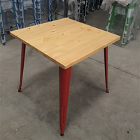 Chaises et tables de café en métal en bois durable et bon marché fabriqué en usine directe en Chine