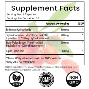 Capsules OEM ODM de berbérine avec cannelle de Ceylan-Santé intestinale, fonction métabolique et soutien immunitaire, supplément de santé, végétalien, NO-GMO - Product Image 2