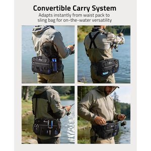 Sac de pêche CVLIFE, 12,5x8,2x3,4 pouces, résistant à l'eau, avec boîte 3600 et pochette étanche - Product Image 6