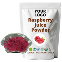 Frambozenpoeder, puur fruitpoeder voor dranken, smoothies, bakken, natuurlijke frambozensmaak, voedingskwaliteit, groothandel