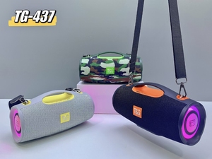 New T & G-437 màu xanh răng không thấm nước Loa di động với ánh sáng LED BT Stereo Bass woofer vải BT hoạt động Hot Bán Loa - Product Image 3