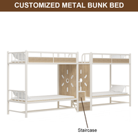 Lit superposé en métal double couche de taille XL pour enfants, idéal pour les chambres d'étudiants, fabriqué en usine au Guangdong