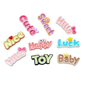Mixed Bright Color Alphabet Resin Eco-friendly Painted Charms Handmade DIY Flatback Cabochons Phone Case Shoe Clips <strong>Hair</strong> Craft - Product Image 5