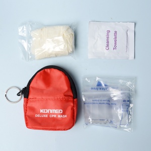 Grosir pelindung masker penyelamatan pribadi perisai CPR Resuscitator masker wajah gantungan kunci untuk bantuan pertama dan latihan cetak Logo