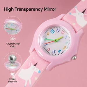Montre Enfant Licorne Cartoon en Silicone Coloré avec Impression, Cadran Transparent, Idéale pour l'Apprentissage du Temps, Cadeau Éducatif pour Filles - Product Image 4