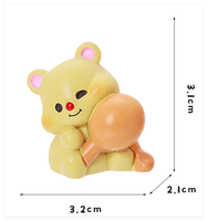 3D DIY Jardín de hadas casa de muñecas decoración animales miel oso miniatura Kawaii pequeño mediano resina figuritas a granel chico juguetes regalos